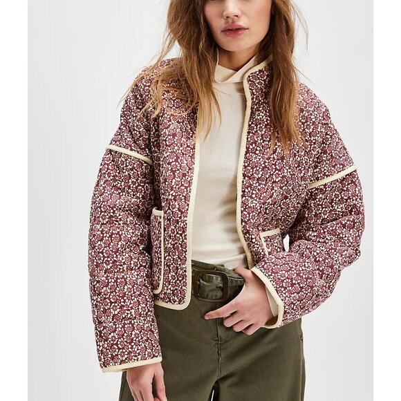 Chloe Jacket Color Maroon Combo - Picture 1 of 5